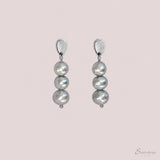 Elin - Parel oorbellen – Stainless steel - Zilver