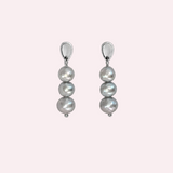 Elin - Parel oorbellen – Stainless steel - Zilver
